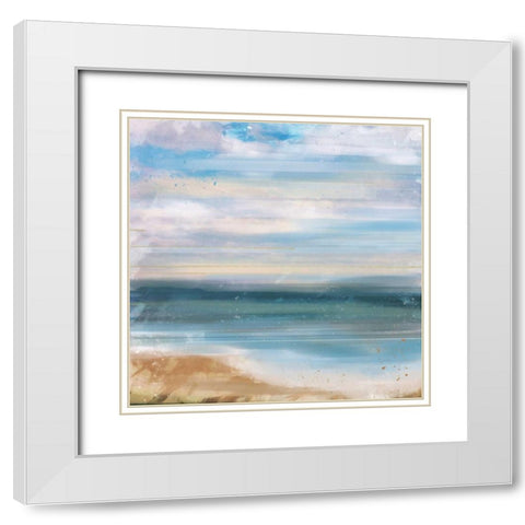 Blue Sea 2 White Modern Wood Framed Art Print with Double Matting by Alvarez, Cynthia