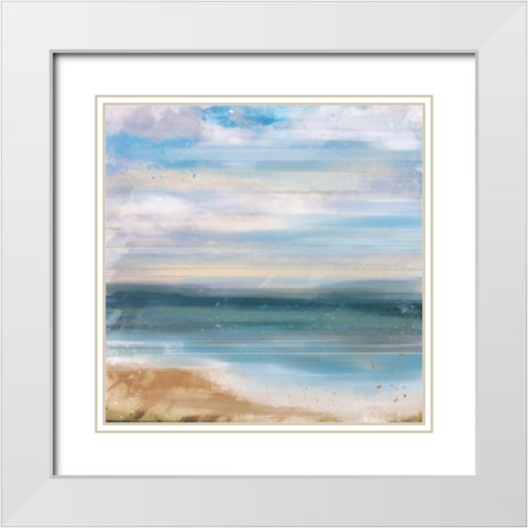 Blue Sea 2 White Modern Wood Framed Art Print with Double Matting by Alvarez, Cynthia