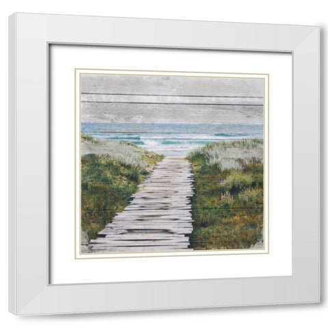 Beach White Modern Wood Framed Art Print with Double Matting by Alvarez, Cynthia