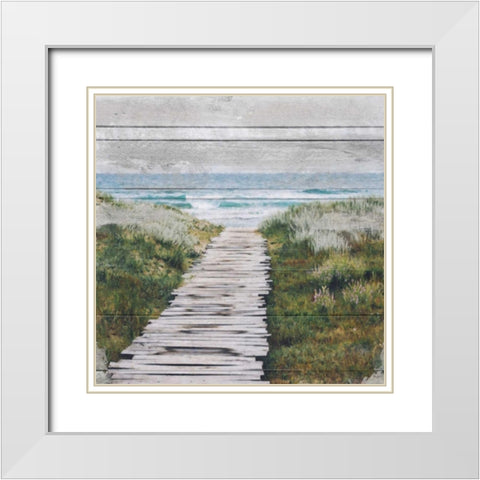 Beach White Modern Wood Framed Art Print with Double Matting by Alvarez, Cynthia