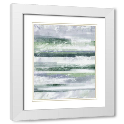 Linear 1 White Modern Wood Framed Art Print with Double Matting by Alvarez, Cynthia