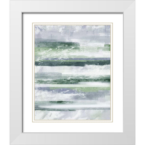 Linear 1 White Modern Wood Framed Art Print with Double Matting by Alvarez, Cynthia