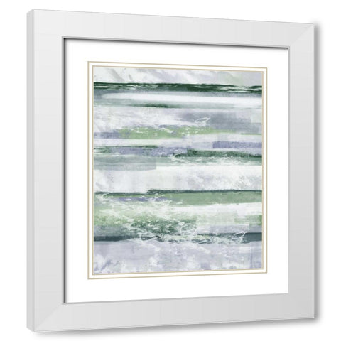 Linear 2 White Modern Wood Framed Art Print with Double Matting by Alvarez, Cynthia