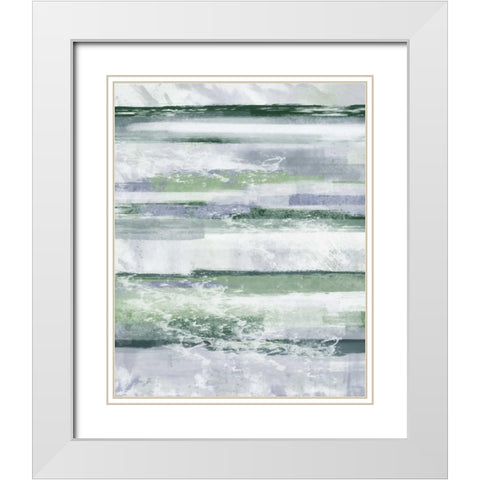 Linear 2 White Modern Wood Framed Art Print with Double Matting by Alvarez, Cynthia
