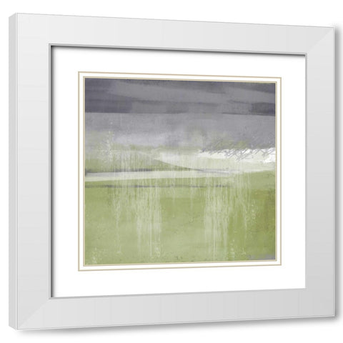 Golden Moonlight 1 White Modern Wood Framed Art Print with Double Matting by Alvarez, Cynthia