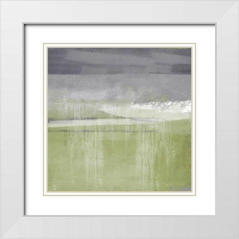 Golden Moonlight 1 White Modern Wood Framed Art Print with Double Matting by Alvarez, Cynthia