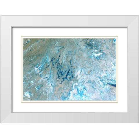 Sea Floor White Modern Wood Framed Art Print with Double Matting by Brown, Denise