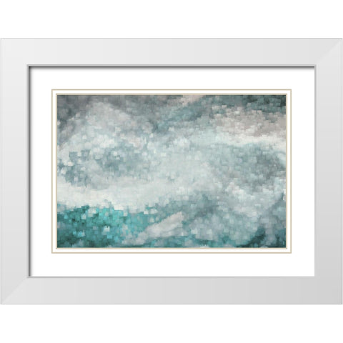 Sea Surface White Modern Wood Framed Art Print with Double Matting by Brown, Denise