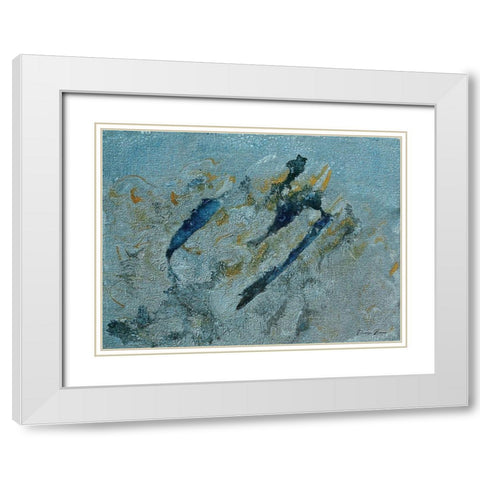 Judgement Of Confusion White Modern Wood Framed Art Print with Double Matting by Brown, Denise