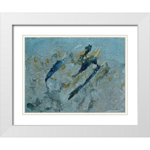 Judgement Of Confusion White Modern Wood Framed Art Print with Double Matting by Brown, Denise