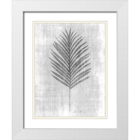 Tone on Tone Palm 2 White Modern Wood Framed Art Print with Double Matting by Brown, Denise