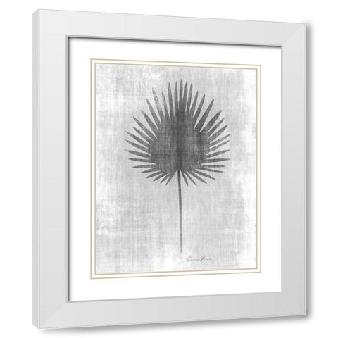 Tone on Tone Palm 3 White Modern Wood Framed Art Print with Double Matting by Brown, Denise