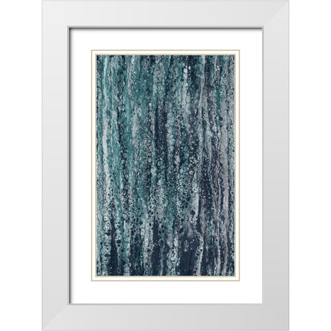 Rain White Modern Wood Framed Art Print with Double Matting by Brown, Denise