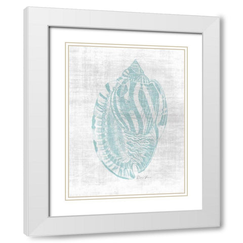 Beautiful Shells 1 White Modern Wood Framed Art Print with Double Matting by Brown, Denise