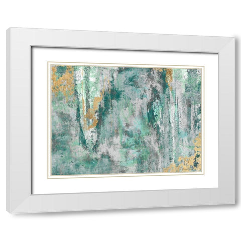 Turquoise Waters White Modern Wood Framed Art Print with Double Matting by Brown, Denise