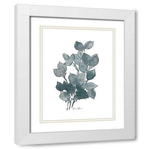 Outlined Stem 2 White Modern Wood Framed Art Print with Double Matting by Brown, Denise