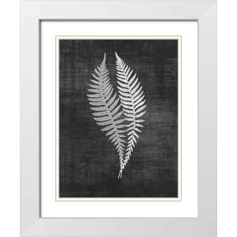 Astor Fern 2 White Modern Wood Framed Art Print with Double Matting by Brown, Denise