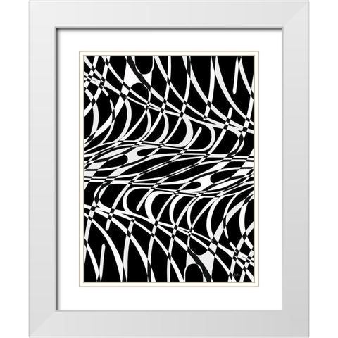 Curvature White Modern Wood Framed Art Print with Double Matting by Brown, Denise