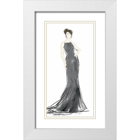 Fashion Week 1 White Modern Wood Framed Art Print with Double Matting by Brown, Denise