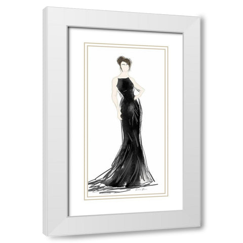 Fashion Week 2 White Modern Wood Framed Art Print with Double Matting by Brown, Denise