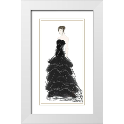 Fashion Week 2 v2 White Modern Wood Framed Art Print with Double Matting by Brown, Denise
