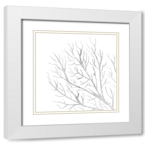 White Seaweed 1 White Modern Wood Framed Art Print with Double Matting by Brown, Denise