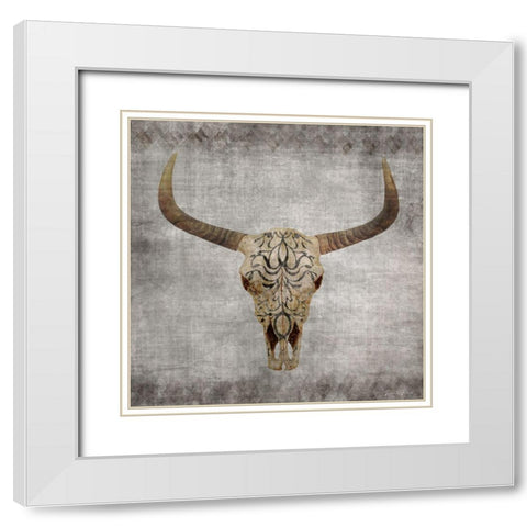 Bone Yard 1 V2 White Modern Wood Framed Art Print with Double Matting by Brown, Denise