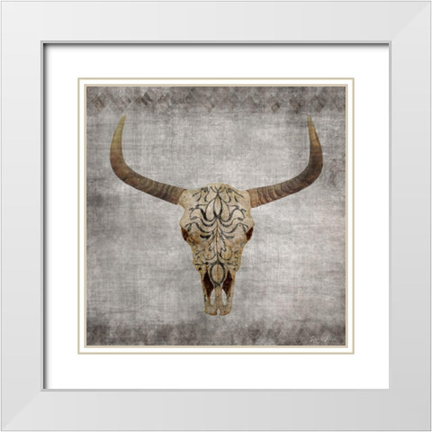 Bone Yard 1 V2 White Modern Wood Framed Art Print with Double Matting by Brown, Denise