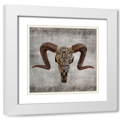 Bone Yard 2 V2 White Modern Wood Framed Art Print with Double Matting by Brown, Denise