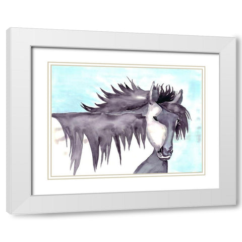 Wild and Free White Modern Wood Framed Art Print with Double Matting by Charest, Doris