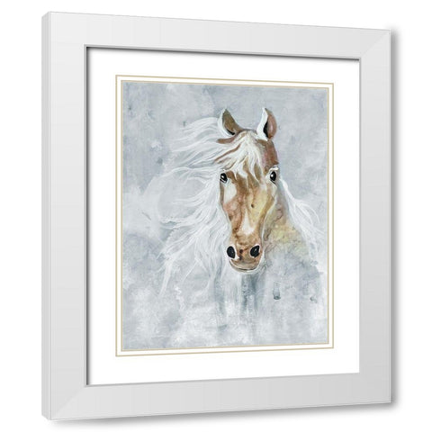 Magical Steed 2 White Modern Wood Framed Art Print with Double Matting by Charest, Doris