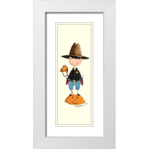 Cowboy Treater White Modern Wood Framed Art Print with Double Matting by DiPaolo, Dan