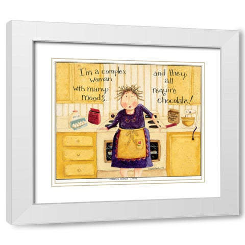 Complex Woman White Modern Wood Framed Art Print with Double Matting by DiPaolo, Dan