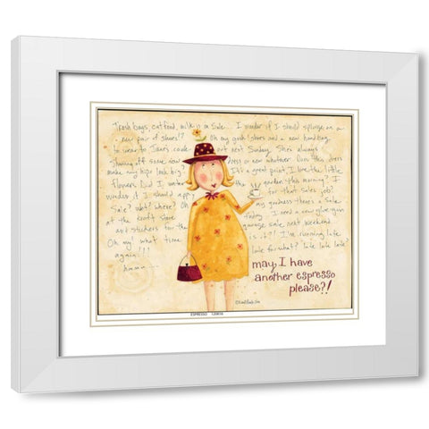 Espresso White Modern Wood Framed Art Print with Double Matting by DiPaolo, Dan