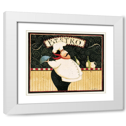 Bistro White Modern Wood Framed Art Print with Double Matting by DiPaolo, Dan