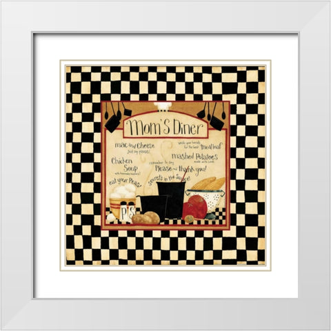 Corner Diner White Modern Wood Framed Art Print with Double Matting by DiPaolo, Dan