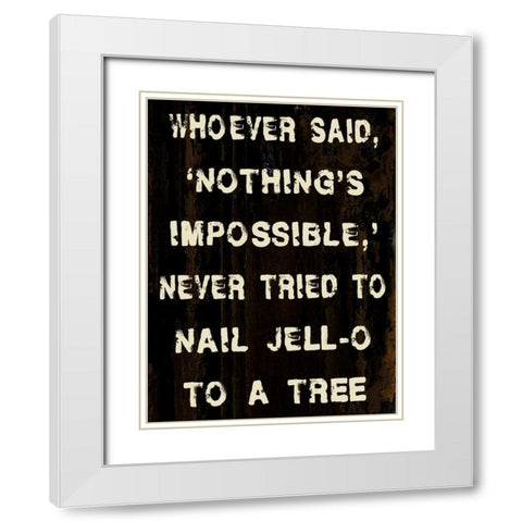 Nothing Impossible White Modern Wood Framed Art Print with Double Matting by Stimson, Diane