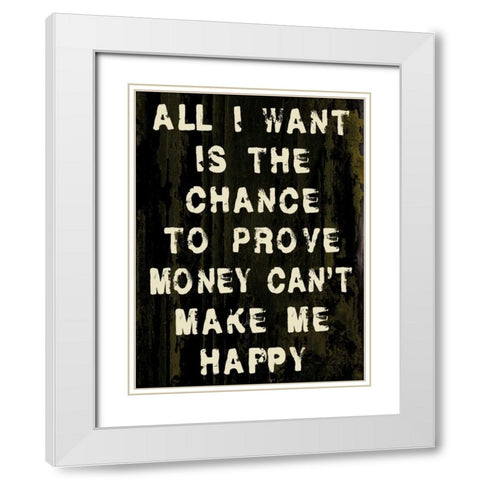 Money White Modern Wood Framed Art Print with Double Matting by Stimson, Diane