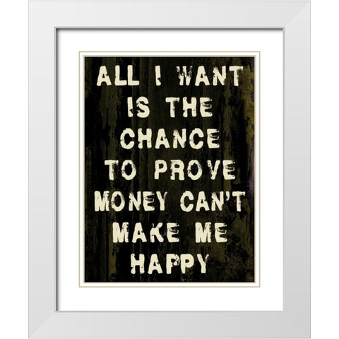 Money White Modern Wood Framed Art Print with Double Matting by Stimson, Diane