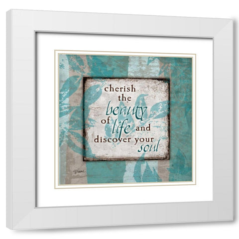 Spa Soul White Modern Wood Framed Art Print with Double Matting by Stimson, Diane