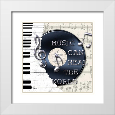 Vinyl Record 1 White Modern Wood Framed Art Print with Double Matting by Stimson, Diane