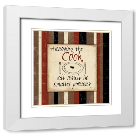 Annoy Cook White Modern Wood Framed Art Print with Double Matting by Stimson, Diane