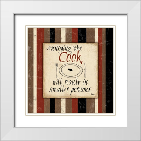 Annoy Cook White Modern Wood Framed Art Print with Double Matting by Stimson, Diane