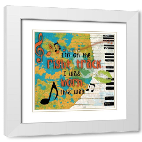 Born This Way White Modern Wood Framed Art Print with Double Matting by Stimson, Diane