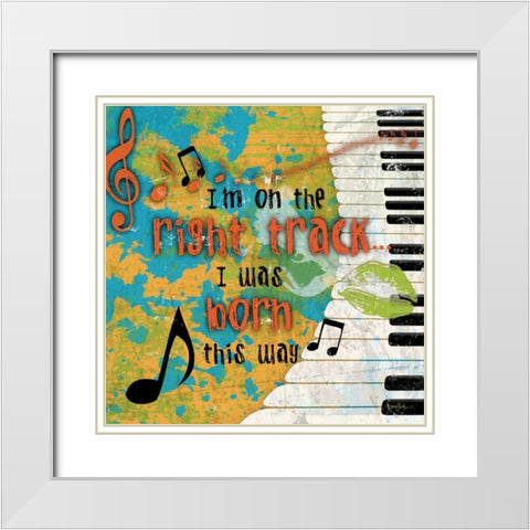 Born This Way White Modern Wood Framed Art Print with Double Matting by Stimson, Diane