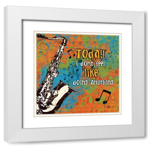 Dont Feel Like White Modern Wood Framed Art Print with Double Matting by Stimson, Diane