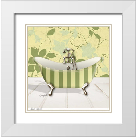 Fleur Tub 2 White Modern Wood Framed Art Print with Double Matting by Stimson, Diane