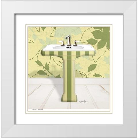Fleur Sink 2 White Modern Wood Framed Art Print with Double Matting by Stimson, Diane