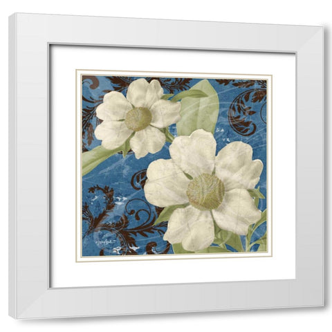 Royal Dillenia White Modern Wood Framed Art Print with Double Matting by Stimson, Diane