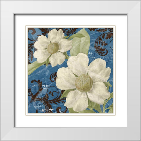 Royal Dillenia White Modern Wood Framed Art Print with Double Matting by Stimson, Diane